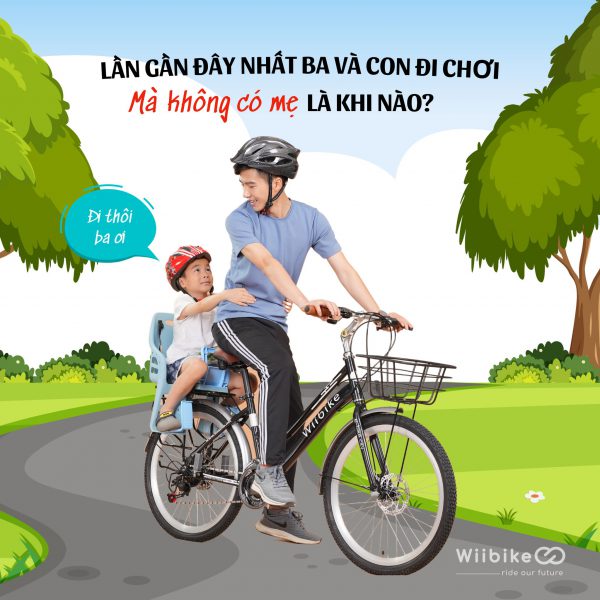 ghế ngồi cho bé Việt Nhật lắp yên sau xe đạp Wiibike