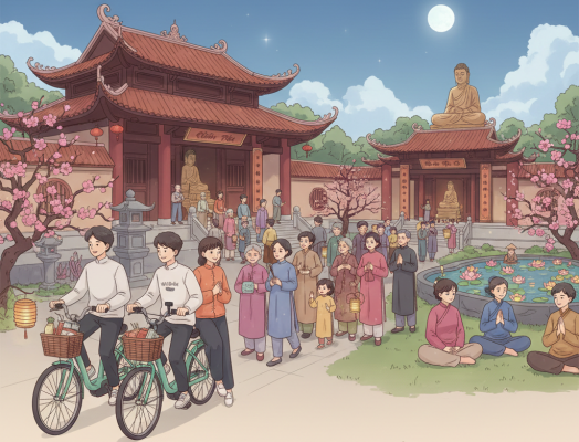 Đi lễ, vãn cảnh đầu năm: Nét đẹp văn hóa Tết Việt? Gemini Generated Image ptasygptasygptas e1771160380473